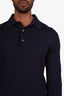 Tom Ford Navy Cashmere Silk Button Polo Top Size 48 Mens