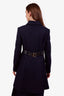 Burberry Navy Wool Cashmere Pea Coat Size 6