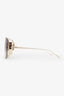 Loewe Gold Tone Signature LW40148U Cutout Square Sunglasses