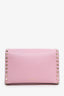 Valentino Pink Leather Rockstud Medium Flap Bag