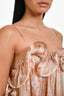 Zimmermann Runway Spring 2025 Peach/Cream Silk Illuminate Flounce Gown Size 1