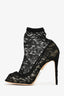 Dolce & Gabbana Black Lace Peep-Toe Heels Size 37
