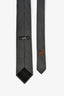 Hermès Grey Silk Patterned Tie Mens
