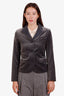 Loro Piana Grey Velvet Single Breasted Blazer Size 38