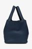 Hermès 2022 Navy Clemence Leather Picotin 22 Bag