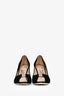 Salvatore Ferragamo Black Suede Peep Toe Heels Size 7