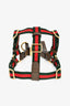 Gucci Brown Web Leather Canvas Dog Harness