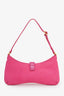 Jacquemus Pink Suede 'Le Bisou Cadenas' Shoulder Bag