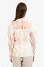 Lanvin 2016 Cream Lace Blouse Size 40