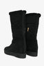 Salvatore Ferragamo Black Suede Sherpa Lined Booties Size 7.5