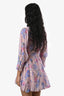 Love Shack Fancy Pink Floral Long Sleeve Mini Dress Size 2