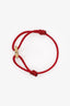 Louis Vuitton 18k Rose Gold Red Silk Cord Empreinte Bracelet