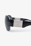 Pre-loved Chanel™ Black Metal Frame CC Logo Wrap Sunglasses