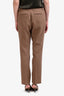 Gucci Taupe Wool Blend Tapered Trousers 48