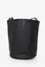 Mansur Gavriel Black Leather Logo Bucket Bag