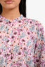Isabel Marant Etoile Purple Floral Cotton Sheer Blouse Size 38
