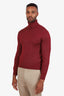 Tom Ford Red Wool Silk Turtleneck Sweater Size 48 Men's