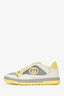 Gucci Yellow/Grey Leather 'MAC80' Sneakers Size 35.5