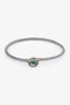 David Yurman Sterling Silver Prasiolite Buckle Bracelet Size S