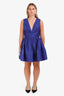 Zimmermann Purple Silk Linen Sleeveless Ruched Mini Dress Size 2