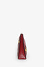 Stella McCartney 2014 Red/Yellow Vegan Leather Star Embossed 'Cavendish' Oversized Clutch