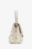 Valentino Off White Quilted Leather Mini Candystud Top Handle Bag with Strap