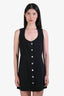 Frame Black Denim Buttoned Mini Dress Size 4