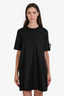 Prada 2020 Black Re-Nylon Short Sleeve Midi Dress With Detachable Pouch Size 40