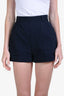 Maison Margiela Navy High Waisted Pleated Short Size 38
