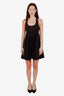 Theory Black Cotton Button Cross-Back Mini Dress Size 2