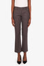 Brunello Cucinelli Grey Wool Straight Leg Trousers Size 4
