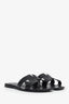 Hermès Black Leather 'Oran' Sandals Size 39