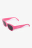 Celine Pink Acetate Rectangular Frame Sunglasses