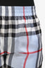 Burberry Light Blue Silk Check Shorts Size 8