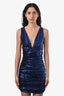 Alexandre Vautier Blue Sequin Mini Dress Size 38