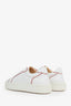 Christian Louboutin White Leather Red Trim Low Top Sneakers Size 35.5