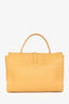 Loro Piana Yellow Leather Soft Cluisee Top Handle with Strap