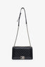 Pre-loved Chanel™ 2019 Black Chevron Caviar Leather Medium Boy Bag SHW