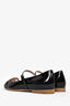 Miu Miu Black Patent Leather Mary Jane Pointed Toe Flat Size 37.5