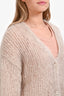 Weekend Max Mara Cream Mohair Wool Blend Open Knit Cardigan Size M