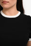 Maje Black/White Knit Short Sleeve T-Shirt Size 3