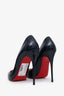 Christian Louboutin Navy Patent Leather Pointed Toe Heels Size 39.5