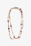 Pre-loved Chanel™ Pearl and Purple Bead Long Station Necklace
