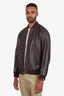 Gucci Brown Leather Jacket Size 56 Mens
