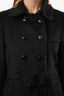 Burberry London Grey Wool Cashmere Coat Size 6