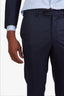 Zenga Blue Wool Cotton Single Breasted Blazer + Pant Suit Set Size 48 Mens