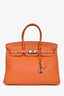 Hermès 2012 Orange Togo Birkin 35 PHW