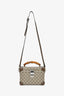 Gucci 2019 GG Supreme Bamboo 'Globe Trotter' Top Handle