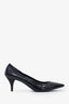 Prada Black Patent Leather Pointed Toe Heels Size 40