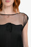 Louis Vuitton Black Silk Mesh Top Size 36